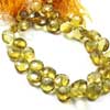 Natural Beer Quartz Faceted Heart Drop Beads Strand Length 7.5 Inches 9mm to 10mm approx.